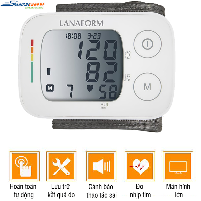 Máy đo huyết áp cổ tay Lanaform WBPM 100 LA090205
